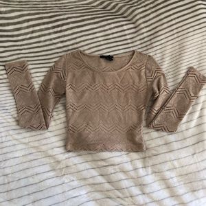 Knit Long Sleeve Crop Top